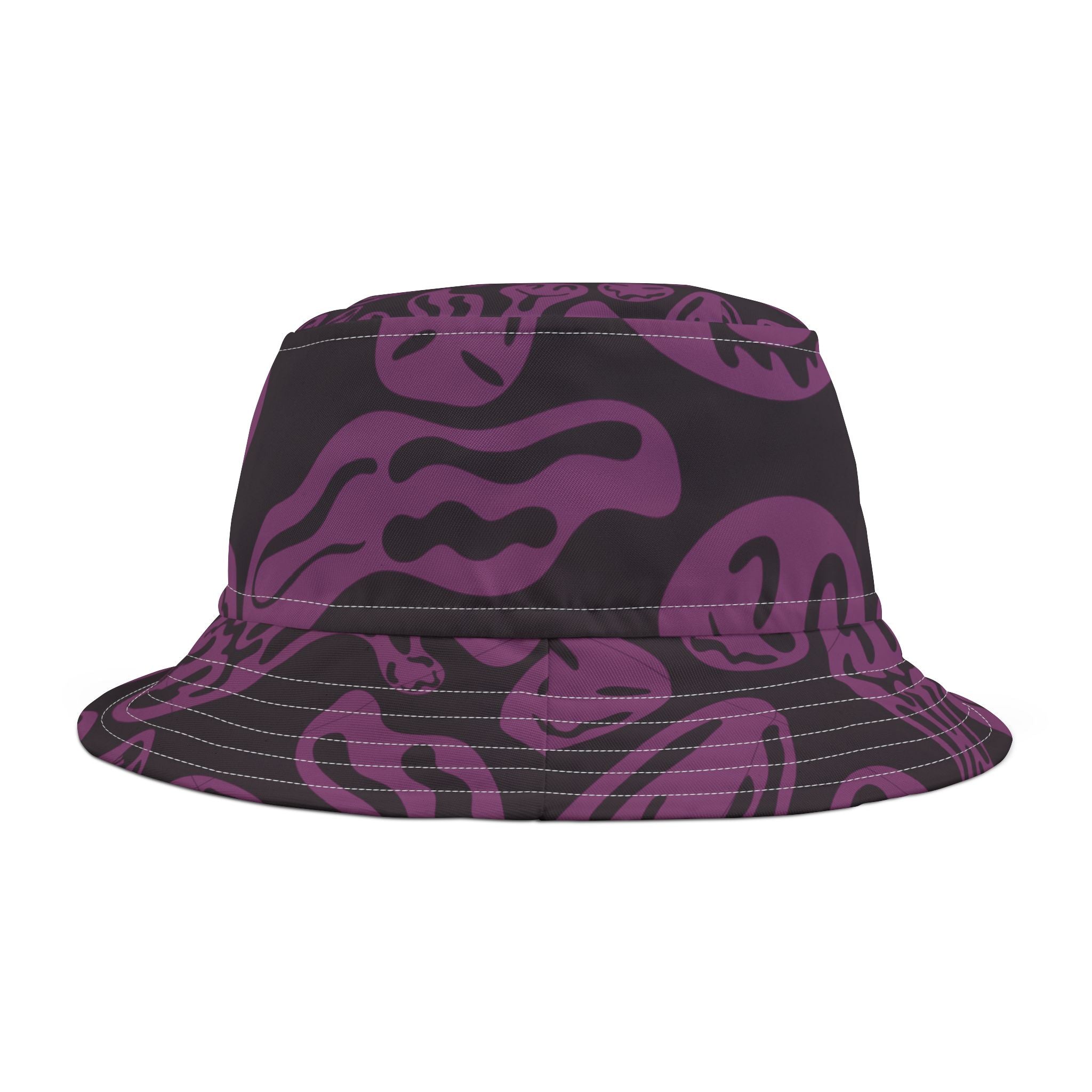 Purple Psychedelic Smile Bucket Hat