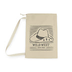 Wild West cowboy hat Laundry Bag | rustic western illustration, canvas drawstring