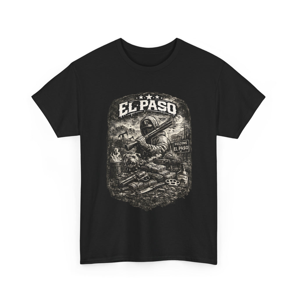 El Paso Texas T Shirt Streetwear Graphic Tee, Dark Urban Border City Shirt, Unisex Western Style