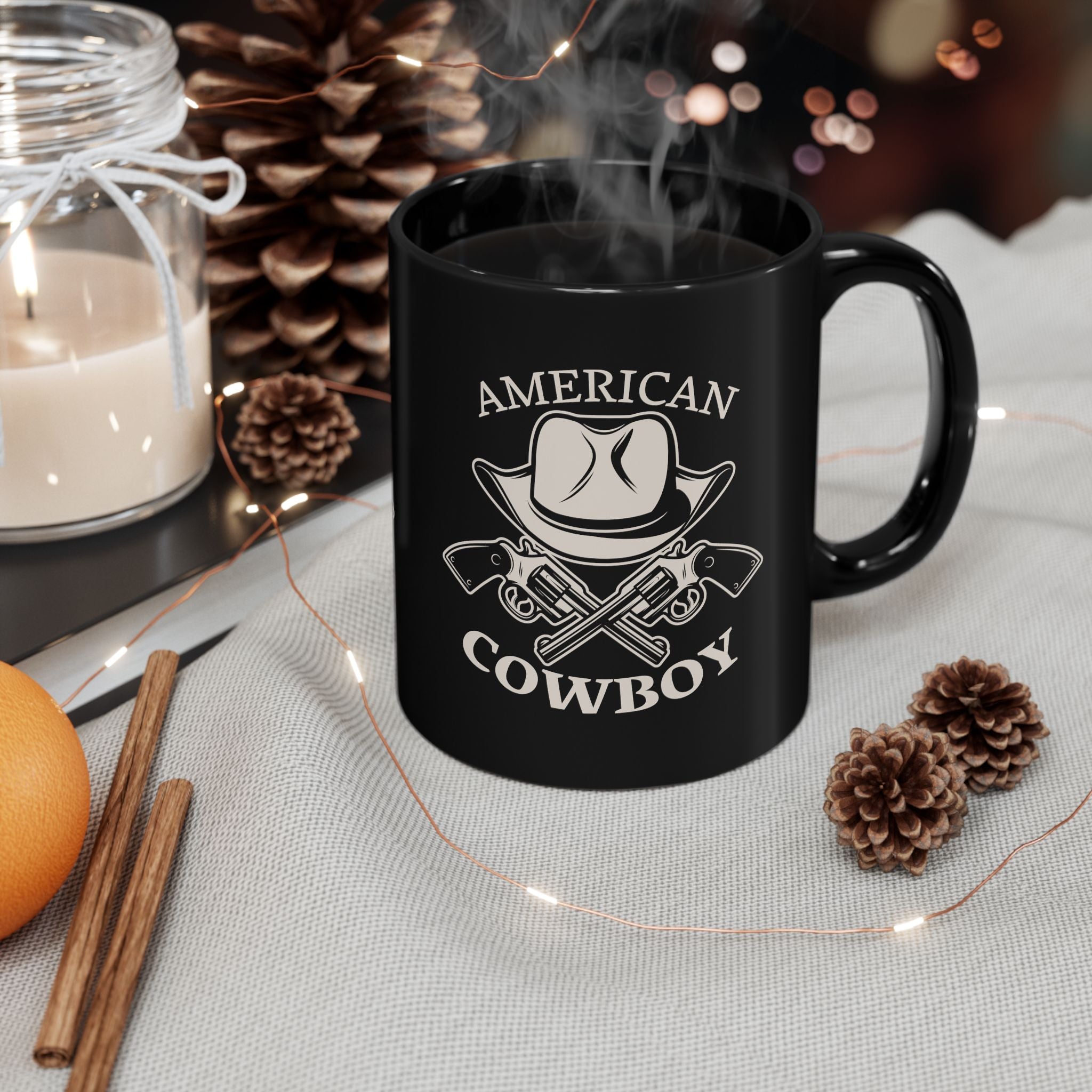 American Cowboy Mug Western Coffee Cup Patriotic Country Gift for Him