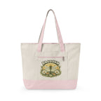 Blessed Dragonfly Floral Zippered Canvas Tote | Nature Tote Bag