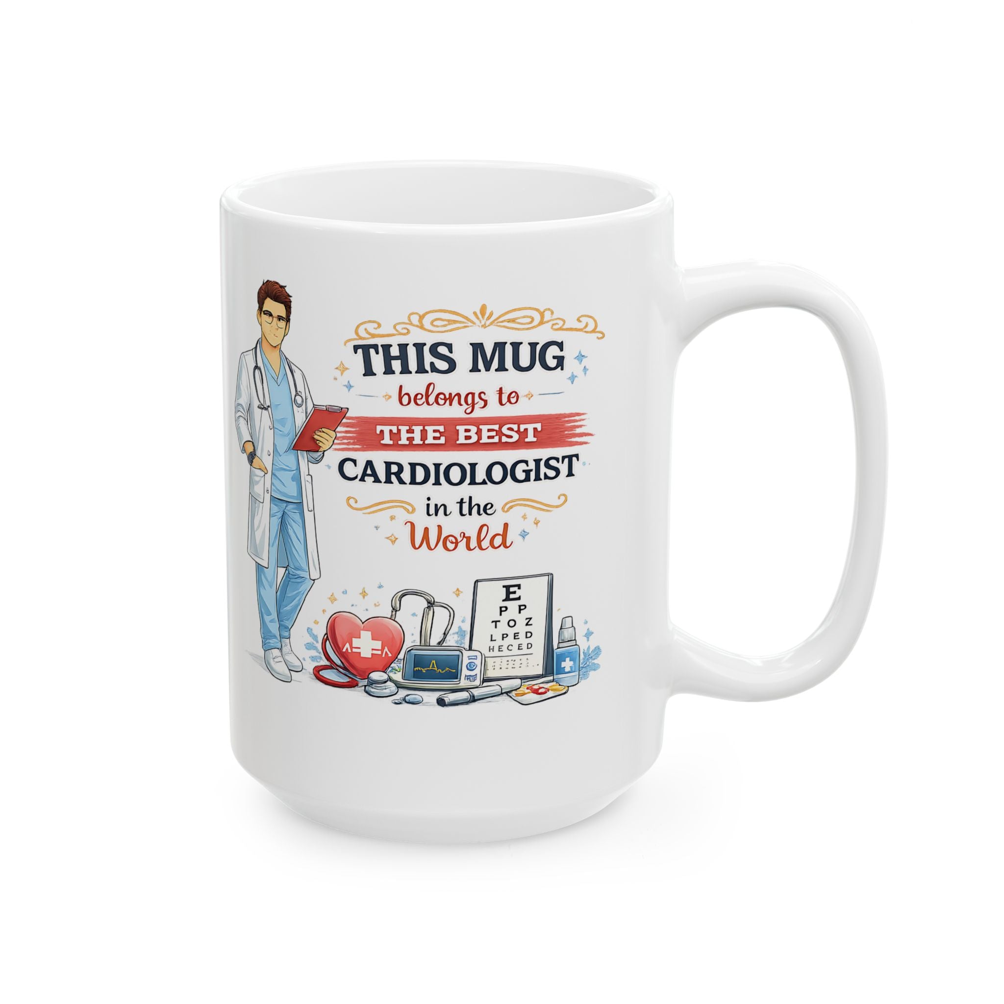 Best Cardiologist Mug This Mug Belongs To The Best Cardiologist in the World, Doctor Coffee Mug Gift