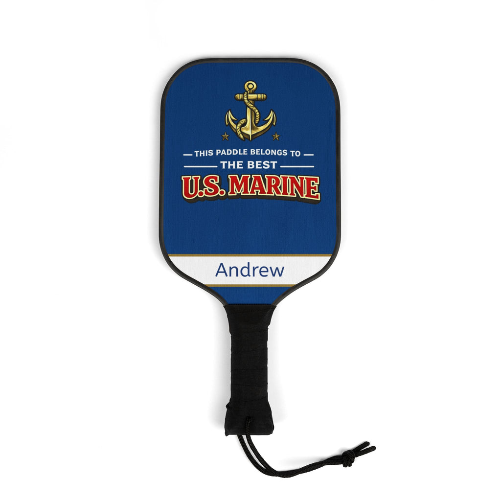 Personalized Marine Pickleball Paddle Set | Best Marine Gift | Custom Military Pickleball Gift | US Marine Birthday Gift | Gift for Him