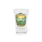 Personalized Sea Turtle Pint Glass  Blessed Beach Sunset Beer Glass with Custom Name  Ocean Lover Gift, Coastal Barware