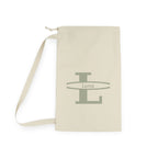 Monogram L with Name Laundry Bag | Personalized Initial Canvas Laundry Bag