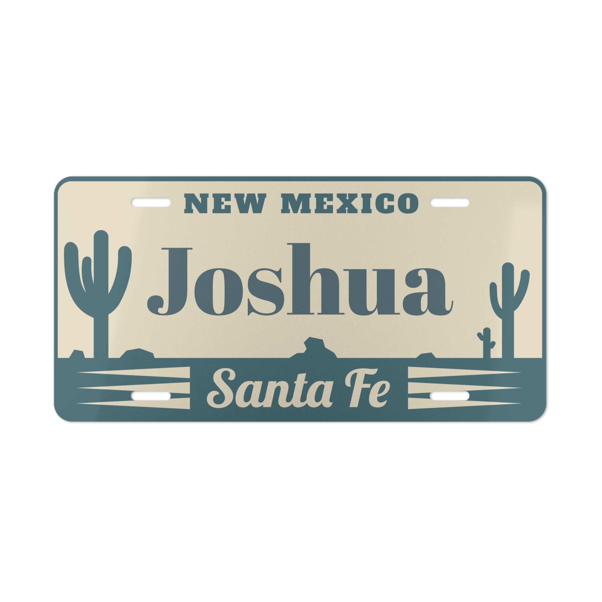 Personalized New Mexico License Plate | Custom Name Santa Fe Wall Decor | Vintage Southwest Metal Sign