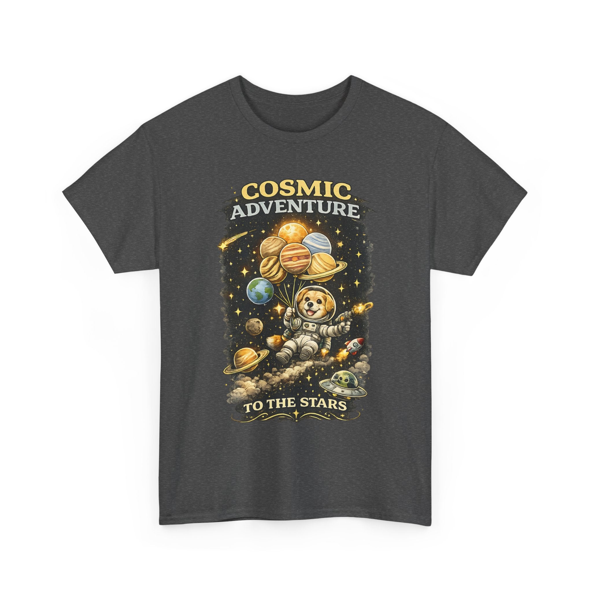 Cosmic Adventure Space Dog Shirt  Cute Astronaut Dog T Shirt, Galaxy Planet Graphic Tee, Space Lover Gift