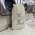 Monogram L with Name Laundry Bag | Personalized Initial Canvas Laundry Bag