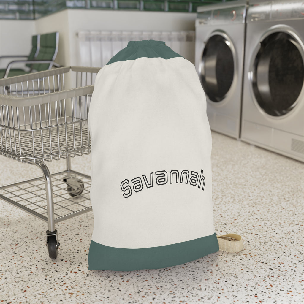 Personalized Laundry Bag | Custom Canvas Drawstring Laundry Bag | Large Reusable Laundry Sack