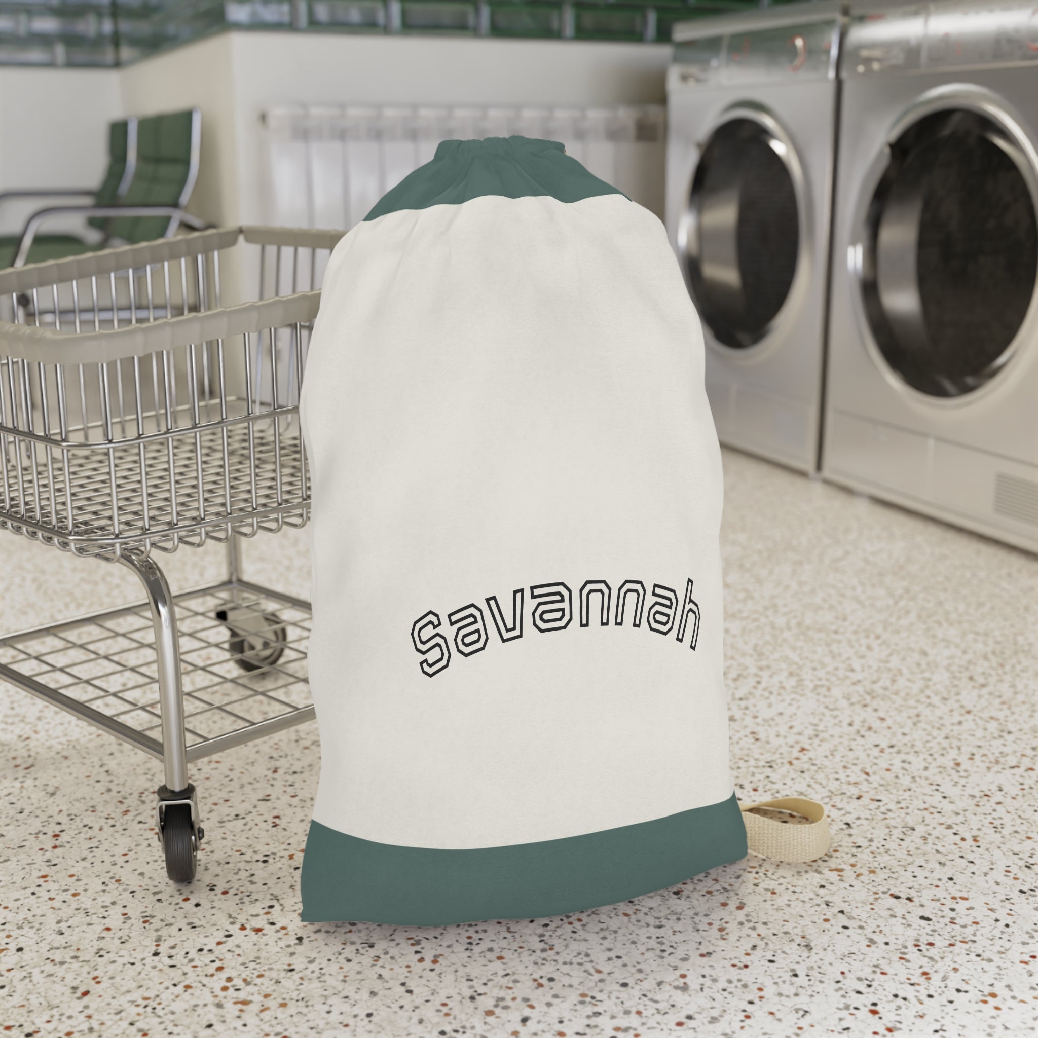 Personalized Laundry Bag | Custom Canvas Drawstring Laundry Bag | Large Reusable Laundry Sack