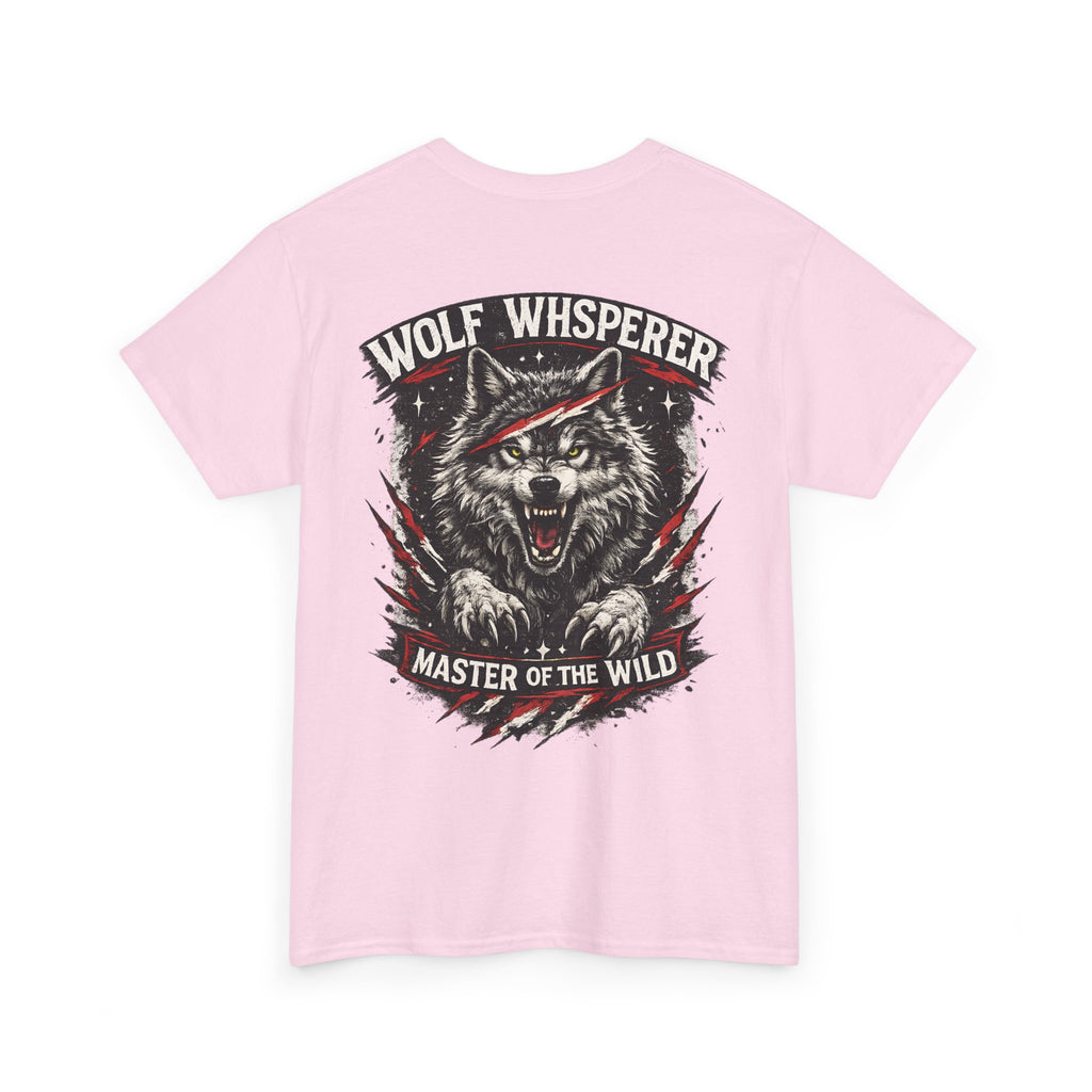 Wolf Whisperer Biker Shirt  Wolf Graphic T Shirt, Alpha Wolf Back Print Tee, Outdoor Biker Gift for Him