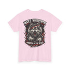 Wolf Whisperer Biker Shirt  Wolf Graphic T Shirt, Alpha Wolf Back Print Tee, Outdoor Biker Gift for Him