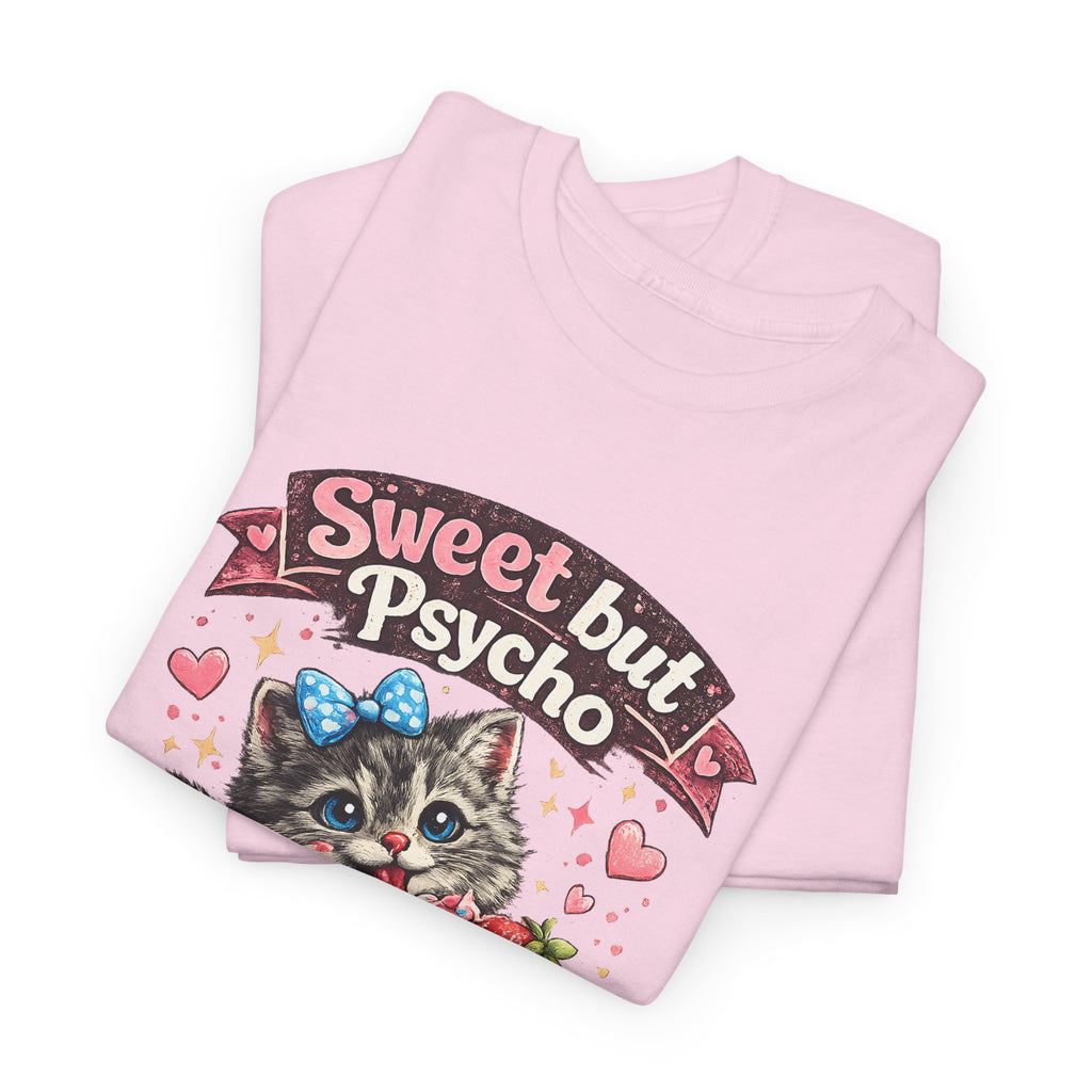Sweet But Psycho Cat Shirt  Cute Funny Cat T Shirt, Kawaii Cat Graphic Tee, Cat Lover Gift