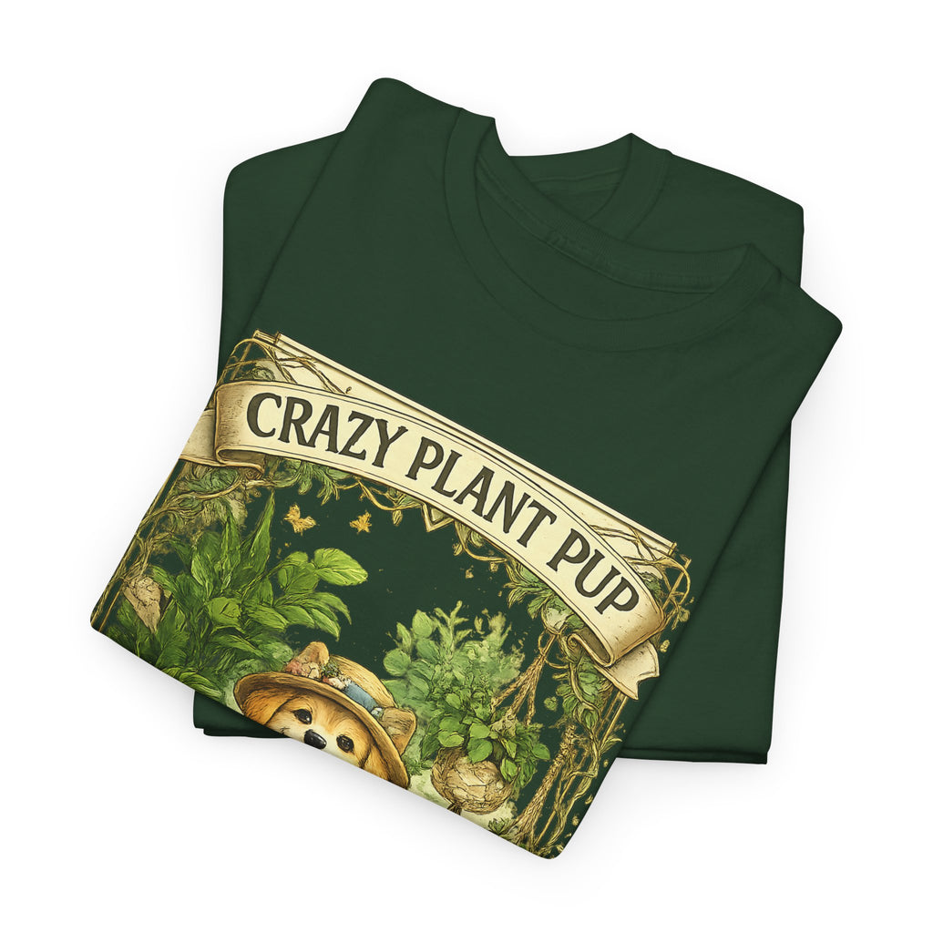 Crazy Plant Pup Shirt  Cute Dog Gardening T Shirt, Plant Lover Dog Tee, Funny Gardening Gift