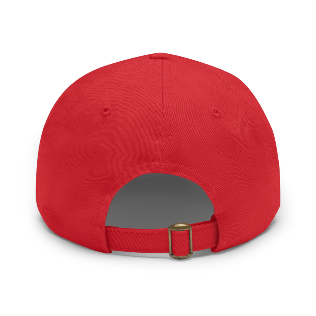 Star Patch Dad Hat  Leather Round Patch Baseball Cap