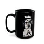 Personalized Pet Photo Mug  Custom Dog or Cat Picture Mug  Black Ceramic Coffee Cup 11oz 15oz  Pet Lover Gift