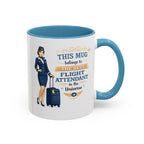 Best Flight Attendant Mug  This Mug Belongs To The Best Flight Attendant in the Universe, Cabin Crew Coffee Mug Gift