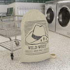 Wild West cowboy hat Laundry Bag | rustic western illustration, canvas drawstring