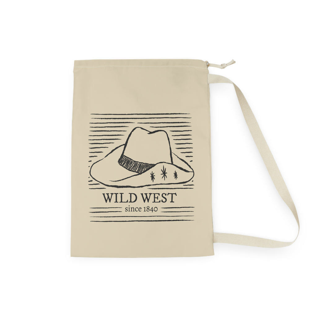Wild West cowboy hat Laundry Bag | rustic western illustration, canvas drawstring