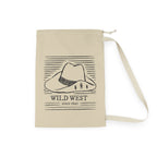 Wild West cowboy hat Laundry Bag | rustic western illustration, canvas drawstring
