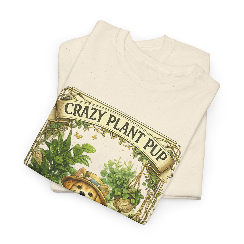 Crazy Plant Pup Shirt  Cute Dog Gardening T Shirt, Plant Lover Dog Tee, Funny Gardening Gift