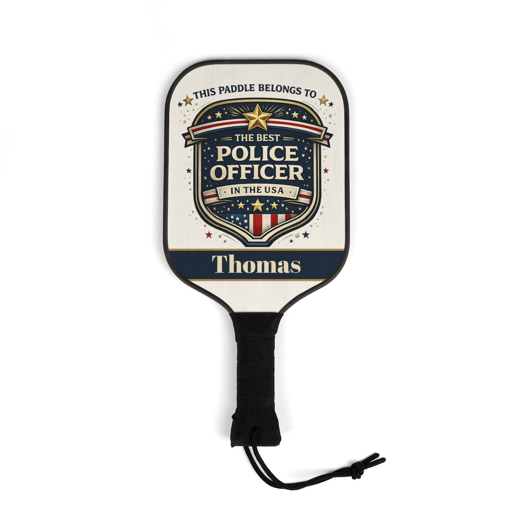 Personalized Police Officer Pickleball Paddle Set | Custom Law Enforcement Gift | Best Cop Gift USA