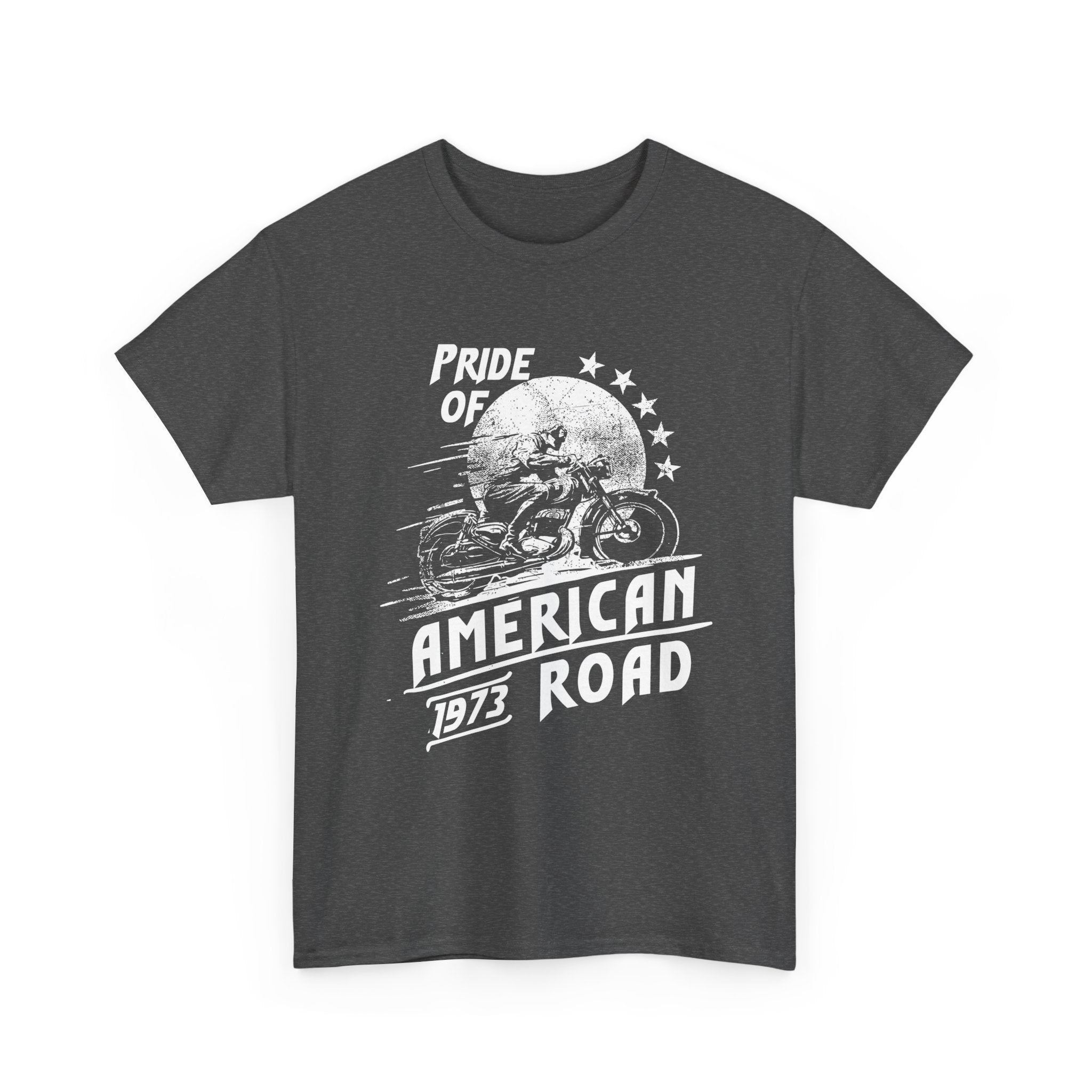 American Biker T Shirt Pride of American Road Motorcycle Tee Vintage Rider Shirt Gift for Bikers