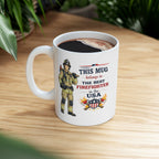 Best Firefighter Mug This Mug Belongs To The Best Firefighter in the USA, Firefighter Coffee Mug Gift