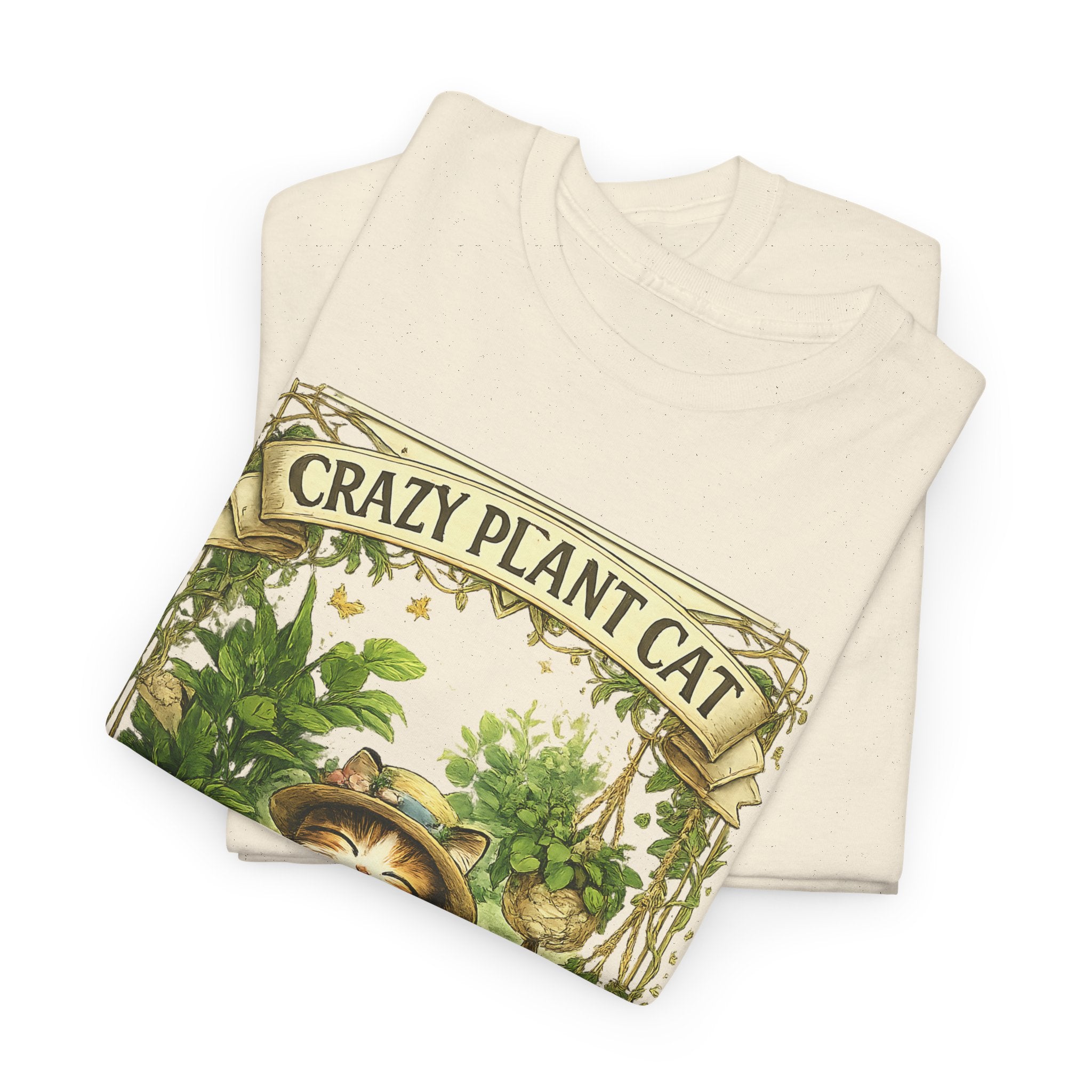 Crazy Plant Cat Shirt  Cute Cat Gardening T Shirt, Plant Lover Cat Tee, Botanical Cat Gift