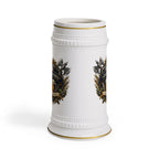 Personalized Groomsmen Beer Stein 22oz - Custom Name Wedding Mug, Medieval Shield Beer Stein