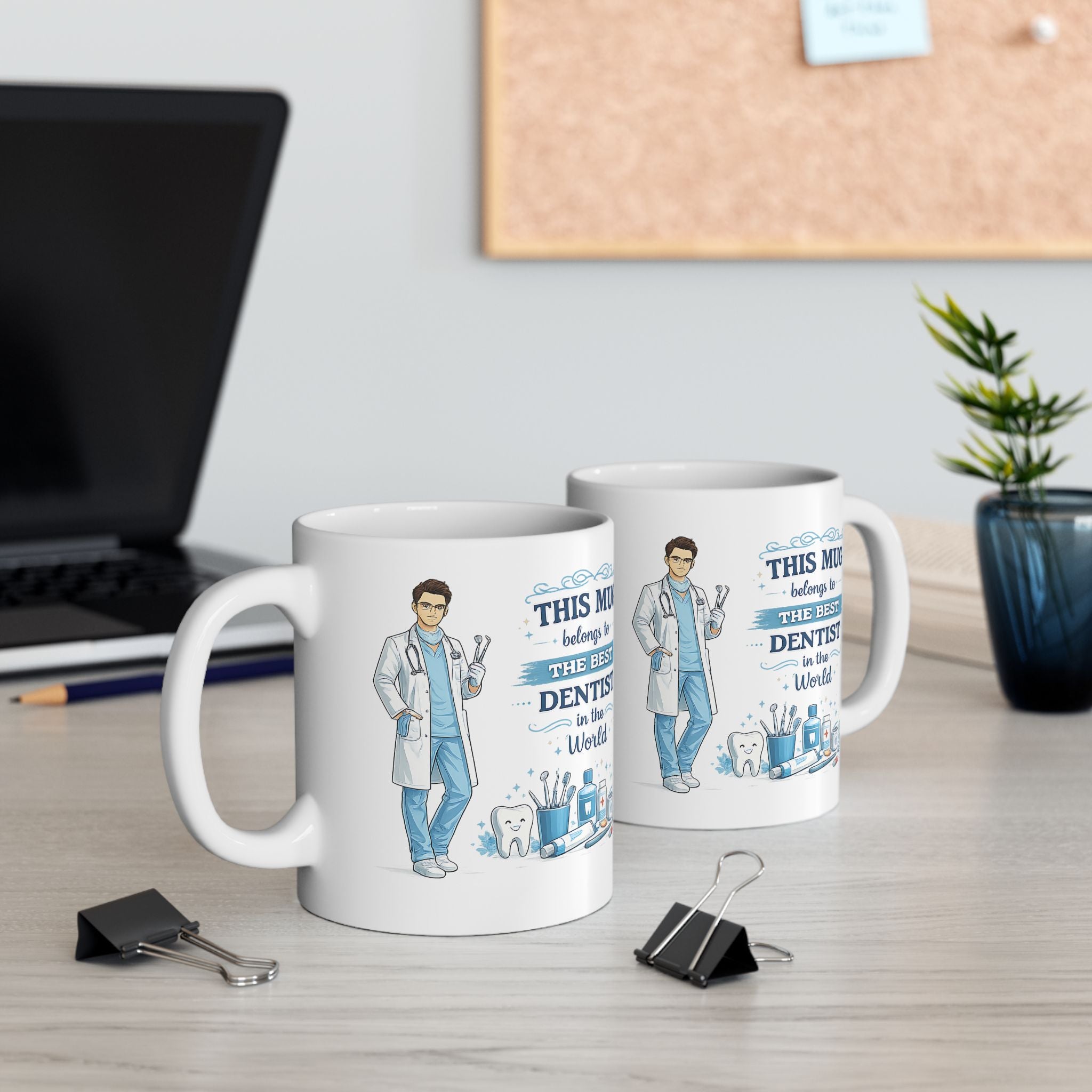 Best Dentist Mug This Mug Belongs To The Best Dentist in the World, Dentist Coffee Mug Gift