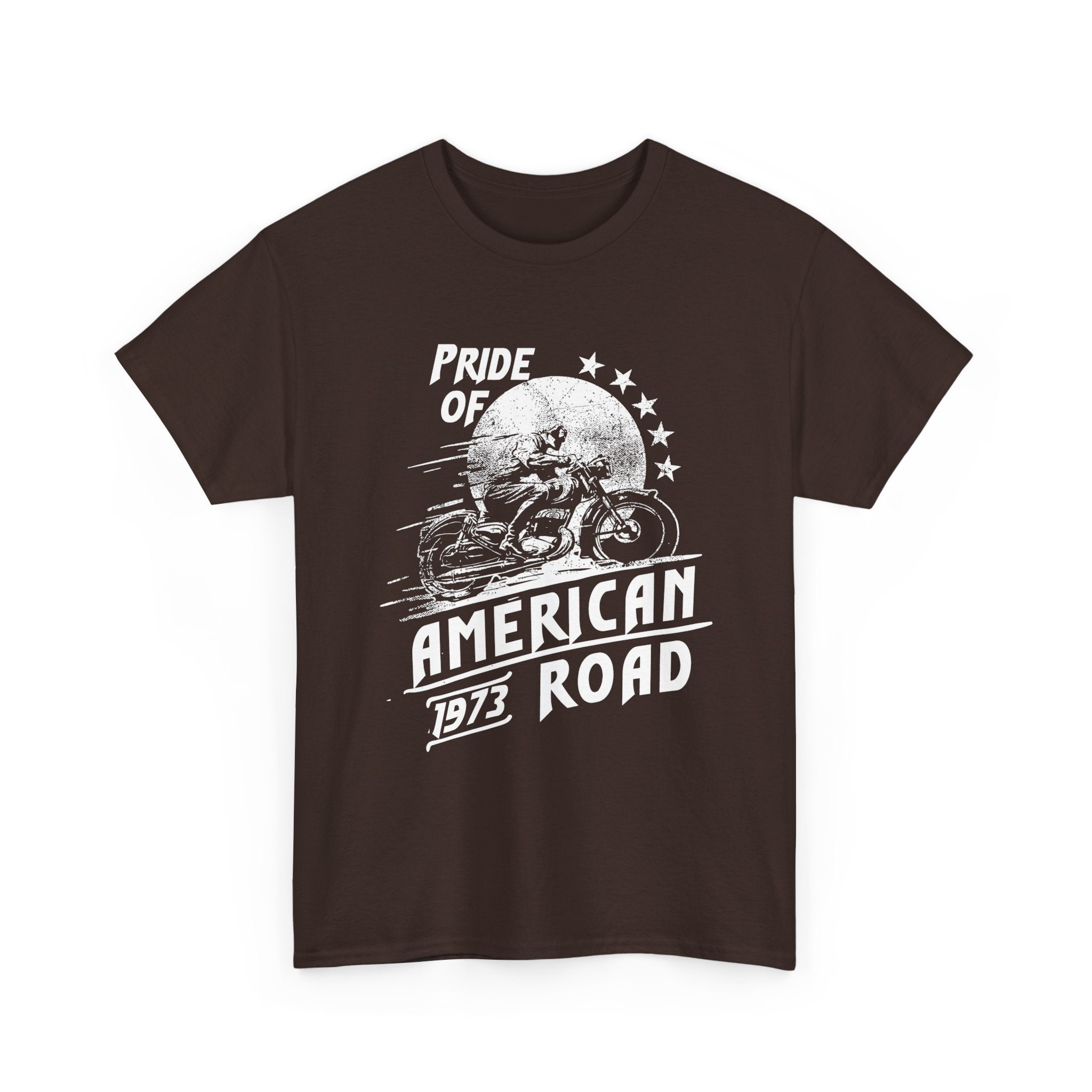 American Biker T Shirt Pride of American Road Motorcycle Tee Vintage Rider Shirt Gift for Bikers
