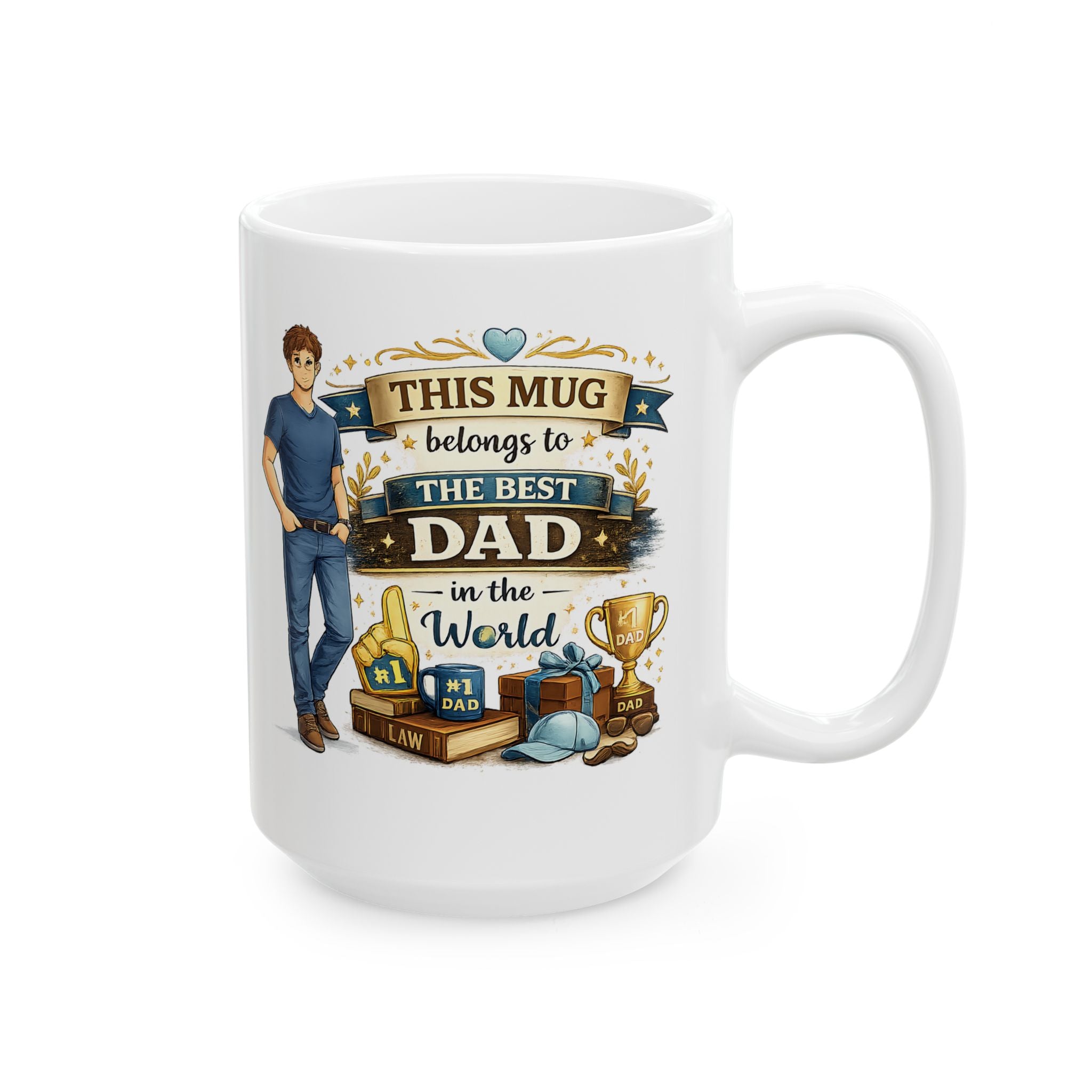 Best Dad Mug  This Mug Belongs To The Best Dad in The World, Fathers Day Gift, Dad Coffee Mug