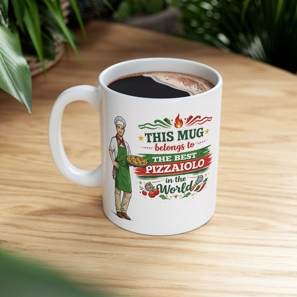 Best Pizzaiolo Mug This Mug Belongs To The Best Pizza Maker in the World, Italian Chef Coffee Mug Gift