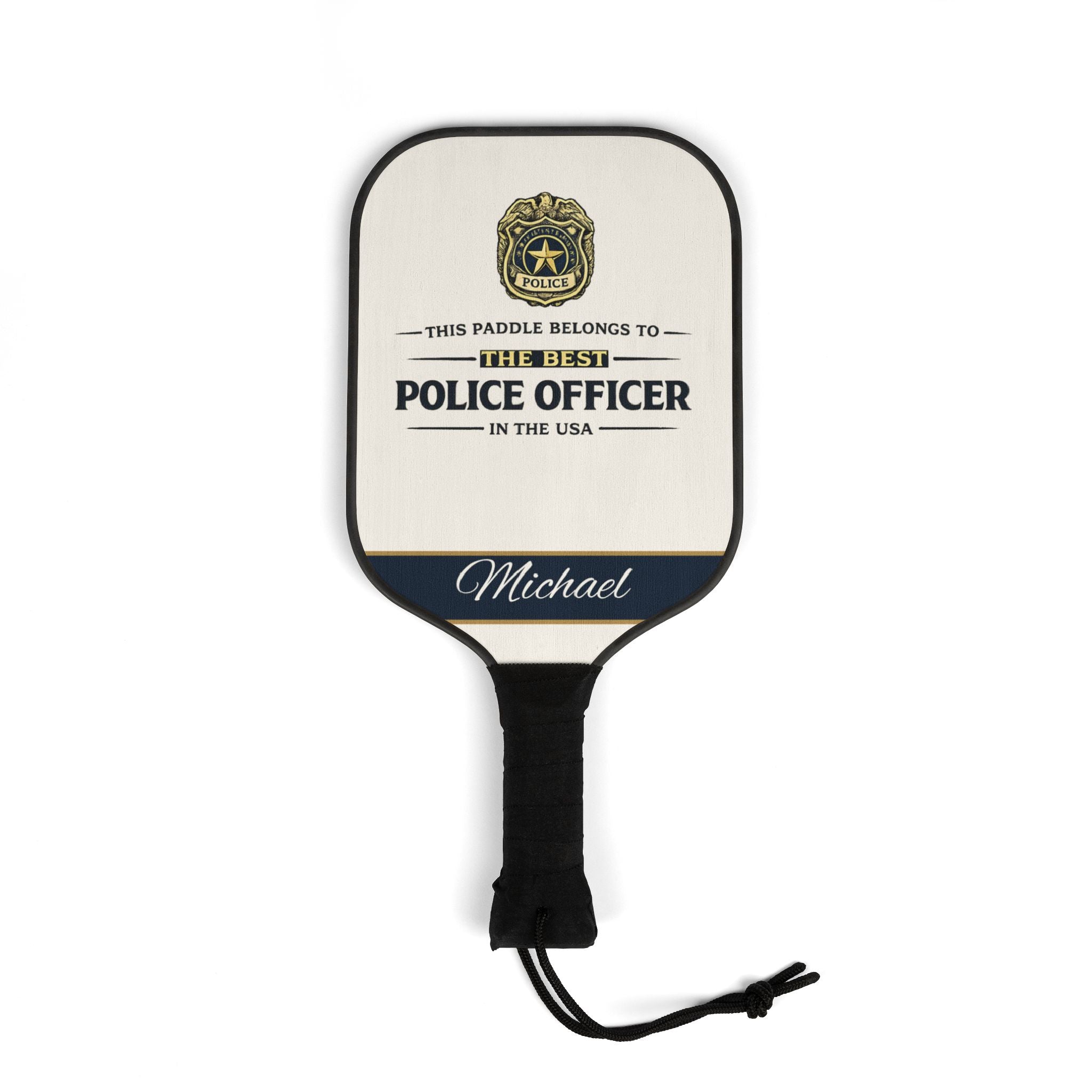 Personalized Police Officer Pickleball Paddle Set | Custom Cop Gift for Him | Law Enforcement Gift | Police Dad Birthday Present