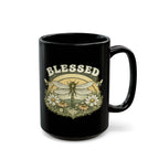 Blessed Dragonfly Mug Floral Faith Coffee Cup Boho Nature Gift for Her
