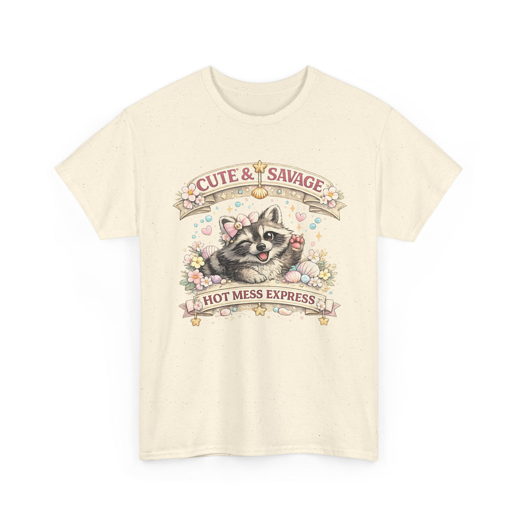 Cute and Savage Raccoon Shirt  Funny Cute Raccoon T Shirt, Hot Mess Express Tee, Animal Lover Gift