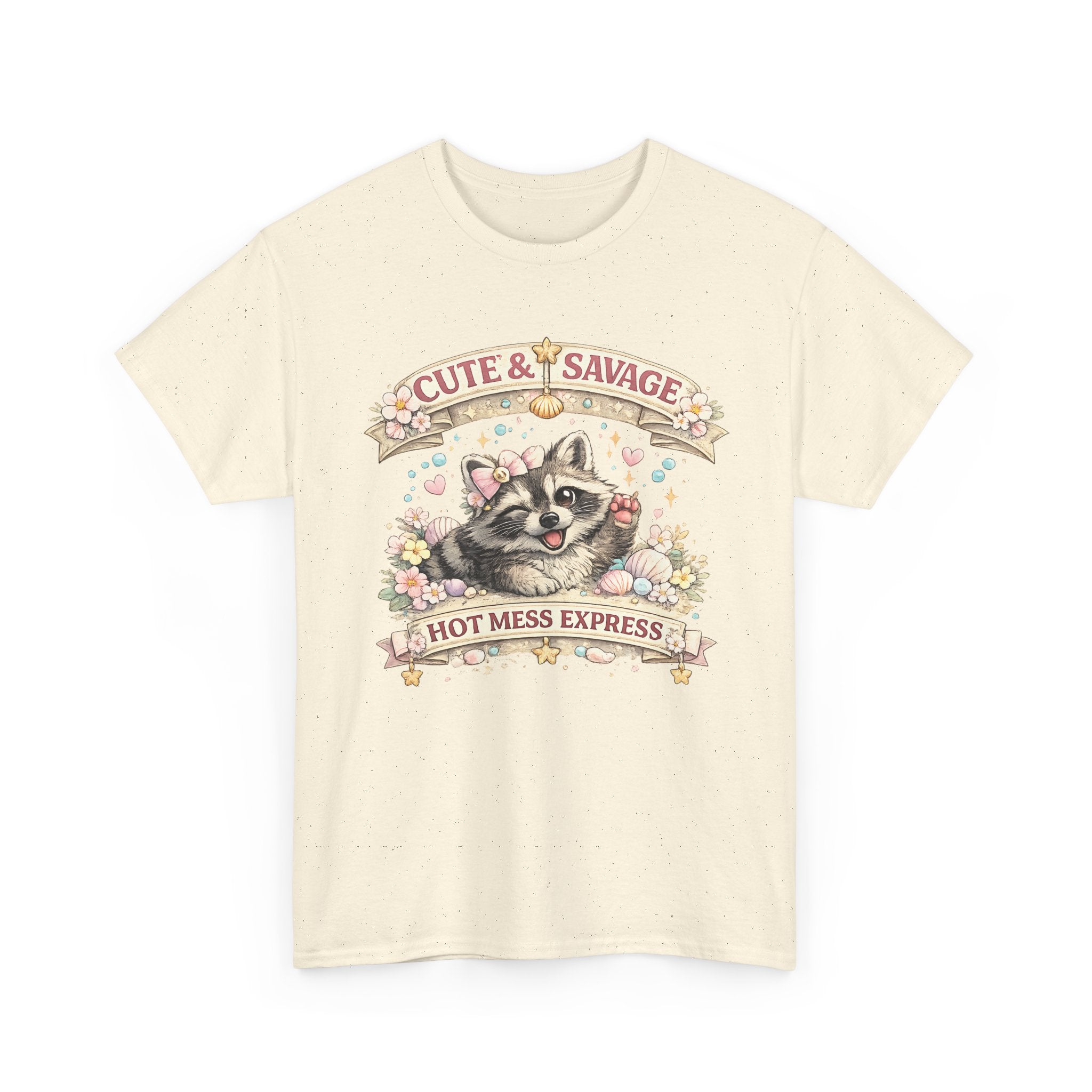 Cute and Savage Raccoon Shirt  Funny Cute Raccoon T Shirt, Hot Mess Express Tee, Animal Lover Gift