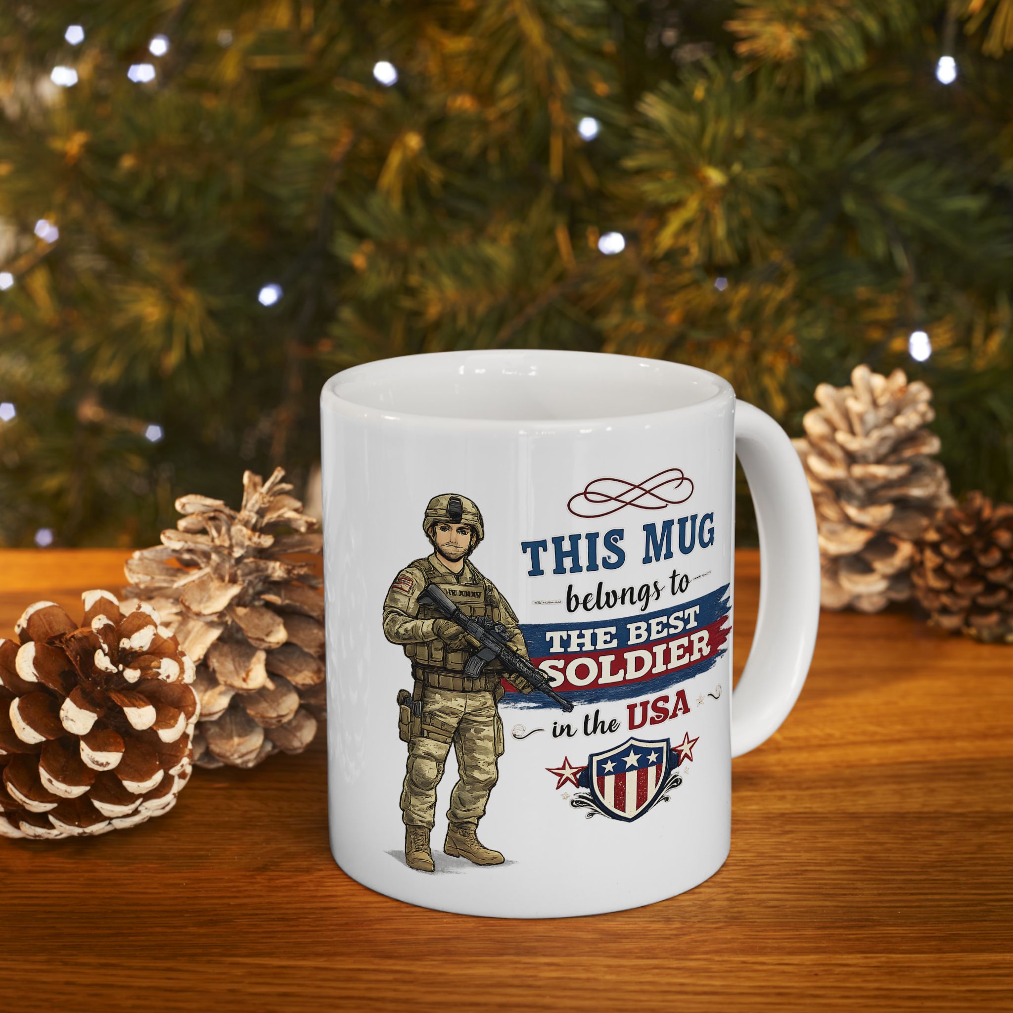 Best Soldier Mug  This Mug Belongs To The Best Soldier in the USA, Military Gift Coffee Mug, Veteran Cup