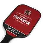 Personalized Firefighter Pickleball Paddle Set | Custom Fireman Gift | Best Firefighter Gift | Unique Pickleball Gift for Him