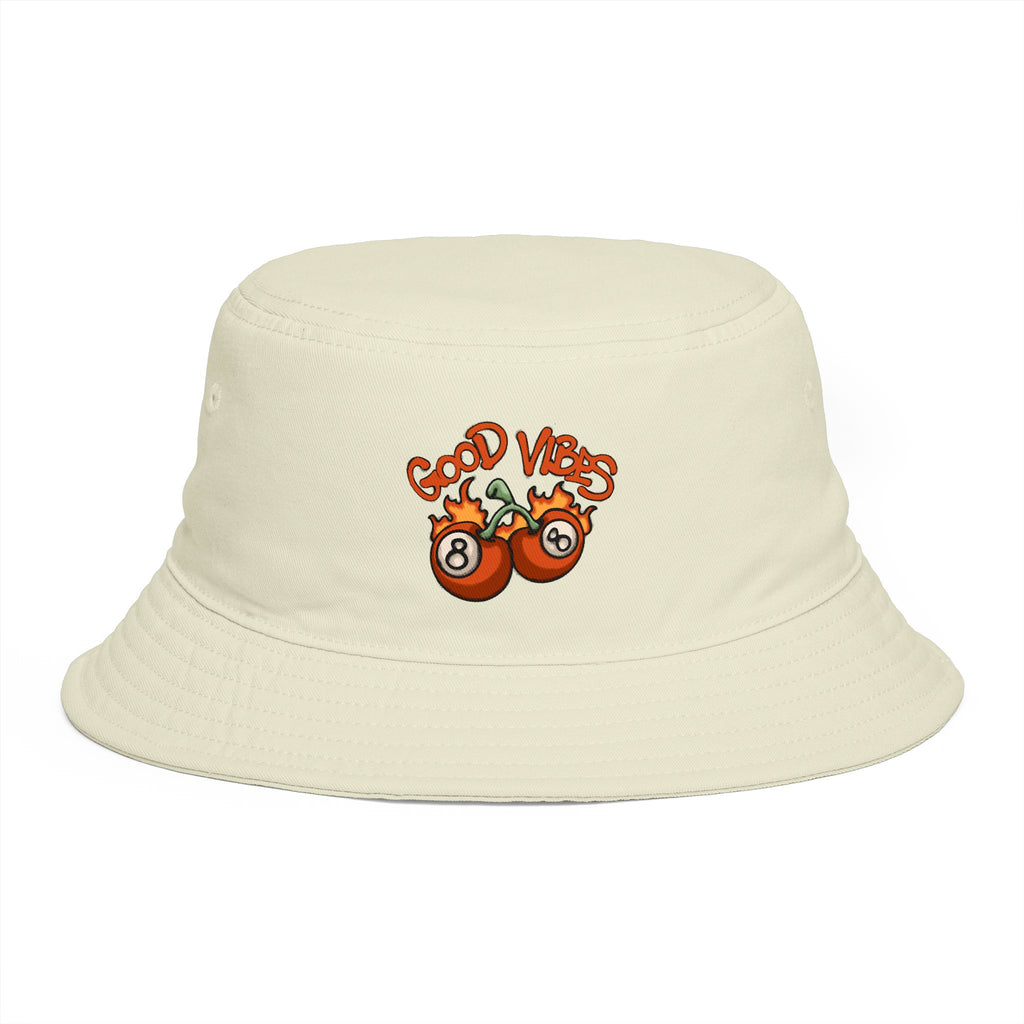 Good Vibes Orange Cartoon Bucket Hat