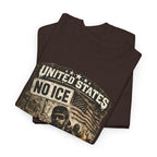 United States Streetwear T Shirt, No ICE Graphic Tee, Urban Protest Style Unisex Shirt