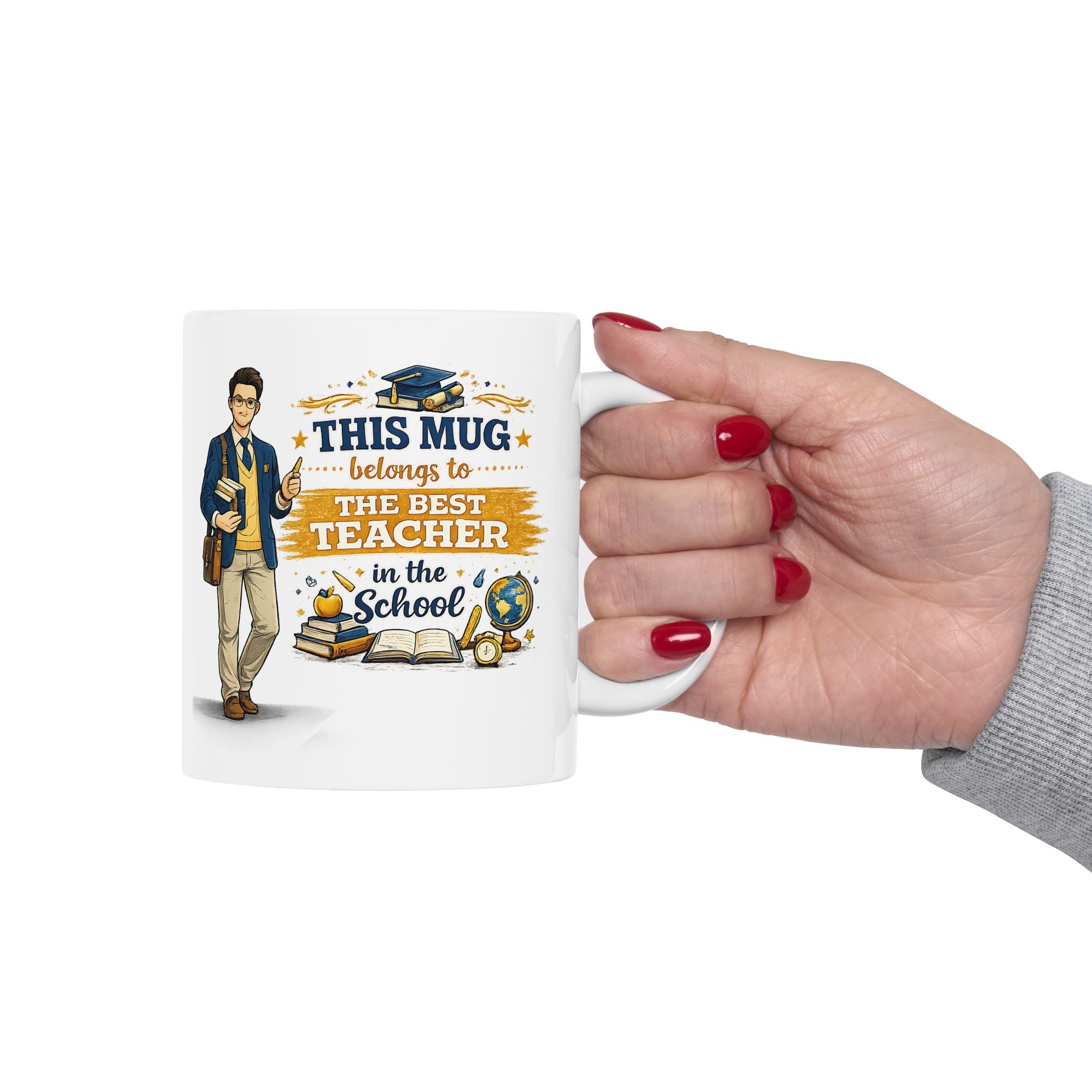 Best Teacher Mug This Mug Belongs To The Best Teacher in the School, Teacher Coffee Mug Gift