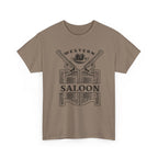Western Saloon T-Shirt  Vintage Cowboy Guns & Hat Graphic Tee