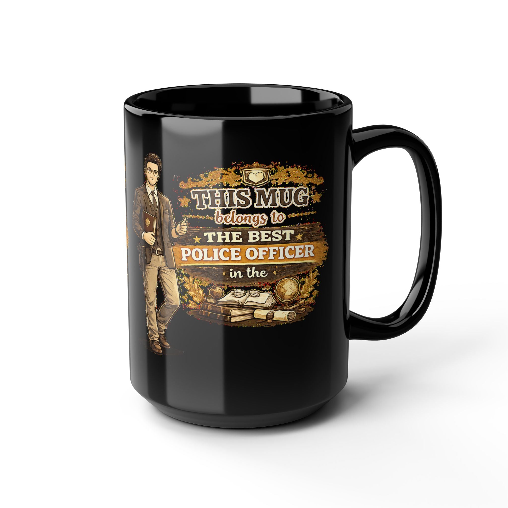 Best Police Officer Mug  This Mug Belongs To The Best Police Officer in the World, Law Enforcement Coffee Mug Gift