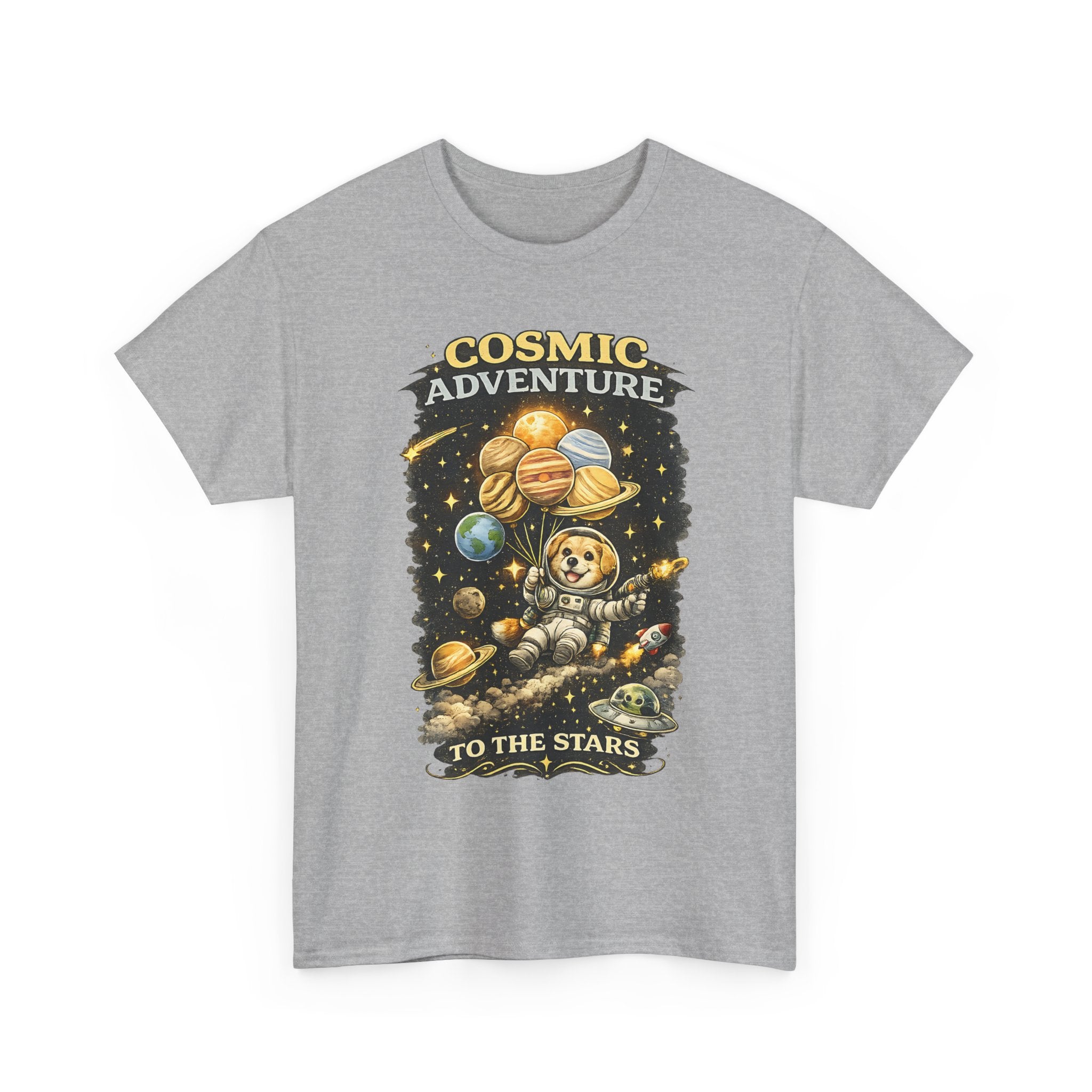 Cosmic Adventure Space Dog Shirt  Cute Astronaut Dog T Shirt, Galaxy Planet Graphic Tee, Space Lover Gift