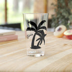 Personalized Palm Tree Pint Glass  Custom Name Tropical Beer Glass  Beach Lover Gift, Summer Barware, Vacation Vibes Cup