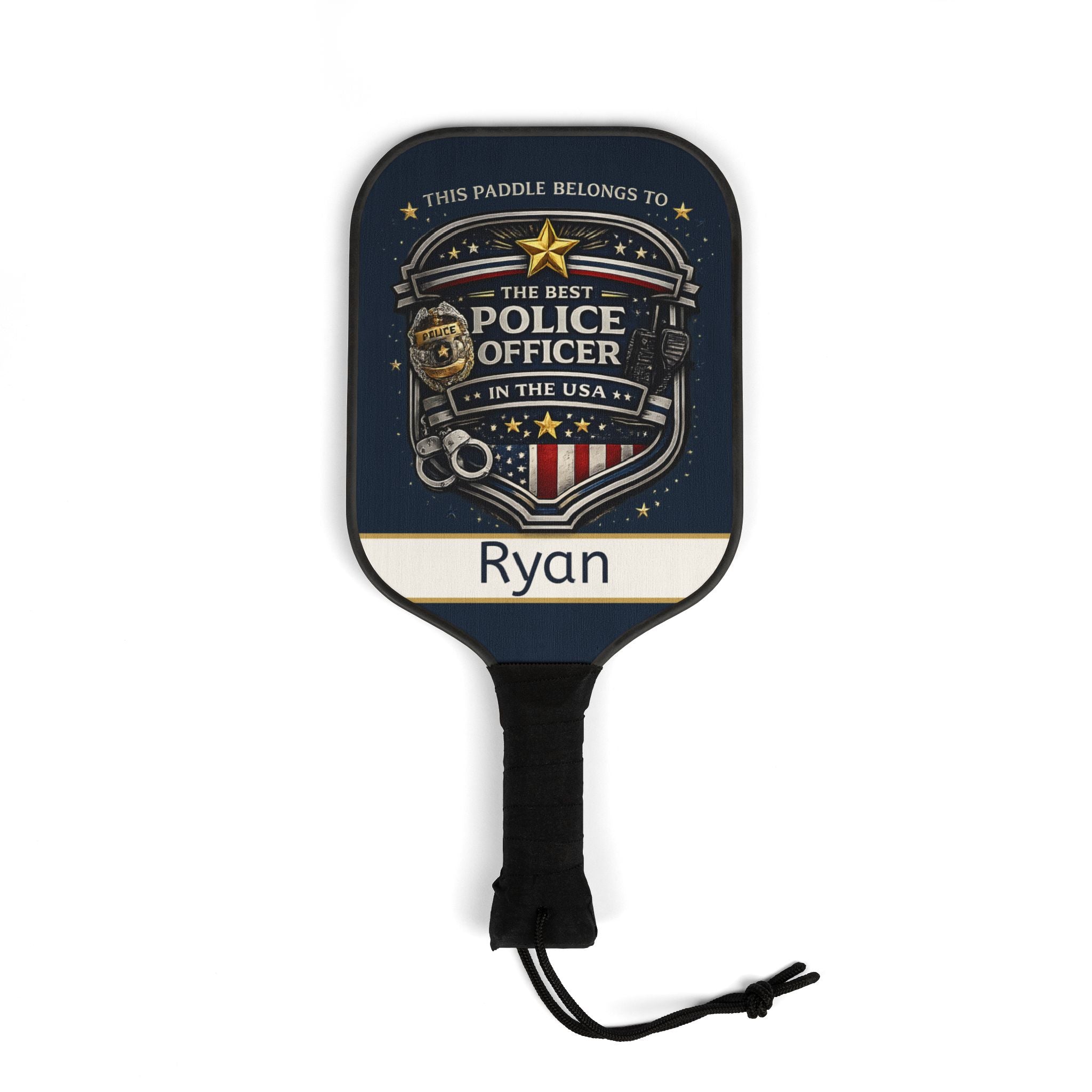 Personalized Police Officer Pickleball Paddle Set | Custom Cop Gift for Men | Law Enforcement Gift | USA First Responder
