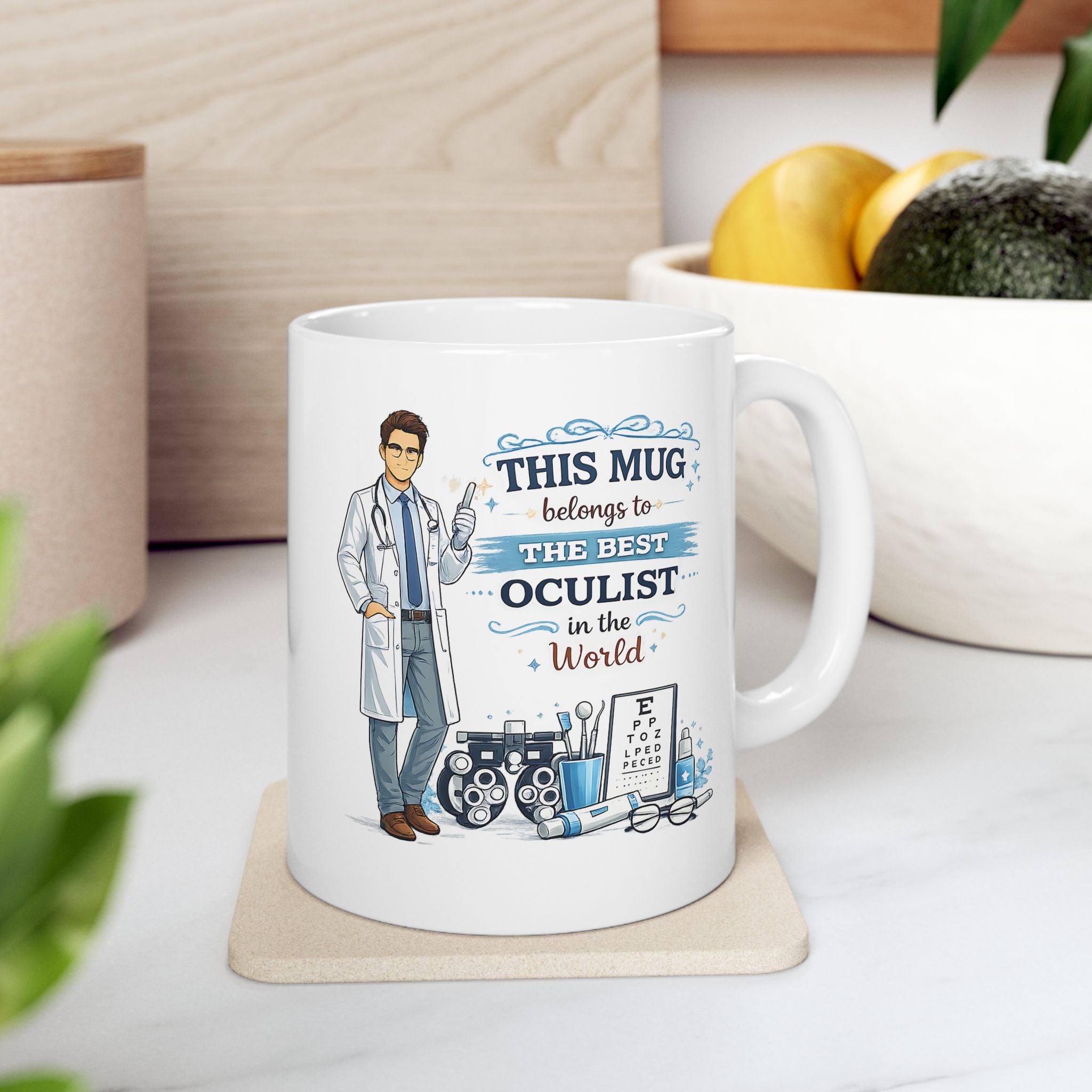 Best Oculist Mug  This Mug Belongs To The Best Oculist in the World, Eye Doctor Coffee Mug Gift