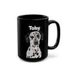 Personalized Pet Photo Mug  Custom Dog or Cat Picture Mug  Black Ceramic Coffee Cup 11oz 15oz  Pet Lover Gift